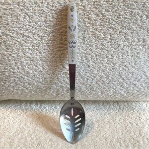 Vintage MCM Flint Arrowhead Wheat Harvest Slotted Serving Spoon